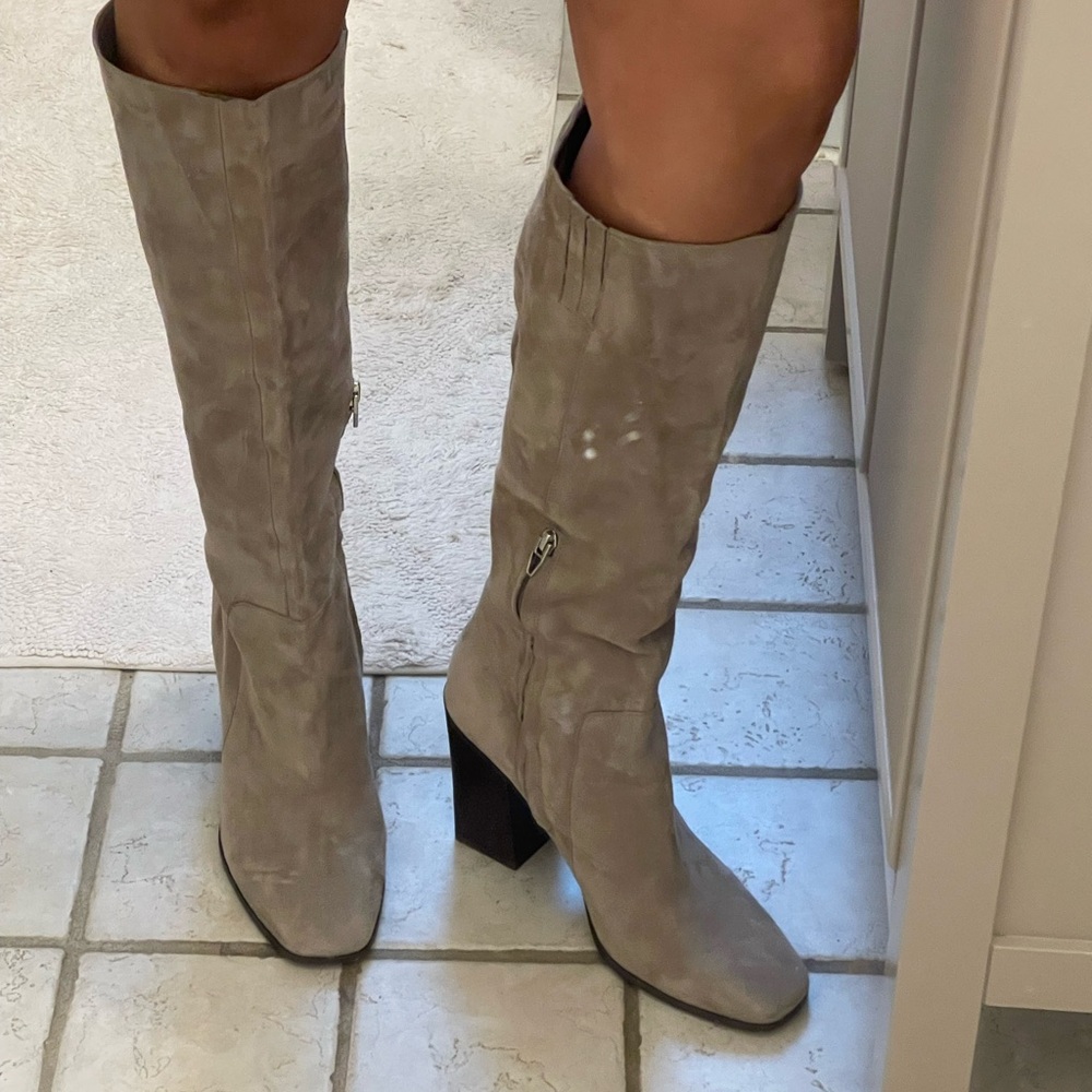 Dolce Vita Taupe Heeled Boots